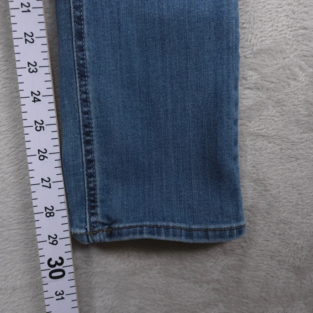 Lee Jeans Women Size 10 Medium Blue Straight Leg Stretch‎ Denim